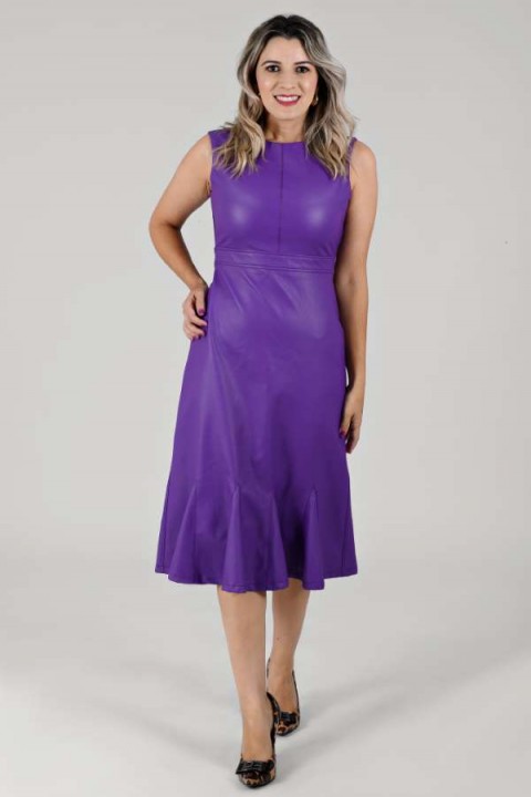 Vestido midi - Vera Roxo