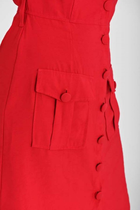 Vestido midi Karen Vermelho