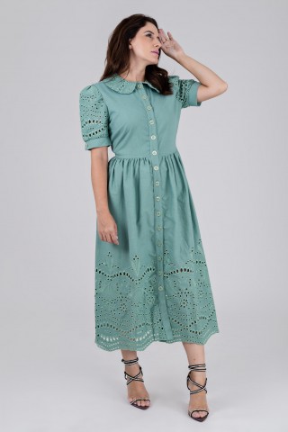 Vestido midi Verde Menta - Talita