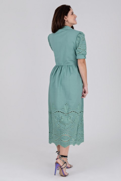 Vestido midi Verde Menta - Talita