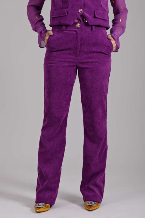 Calça Alfaiataria Adriana Roxo Roxo - Adriana