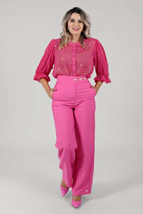 Blusa gola careca - Liliane Pink