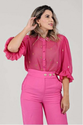 Blusa gola careca - Liliane Pink