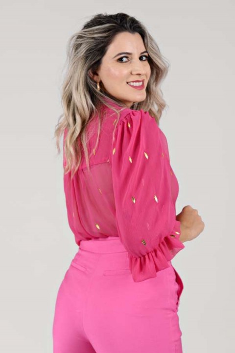 Blusa gola careca - Liliane Pink