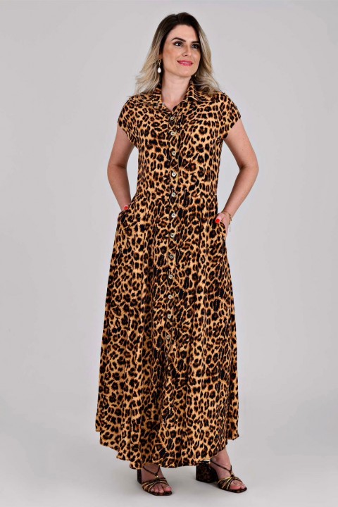 Vestido Animal print longo