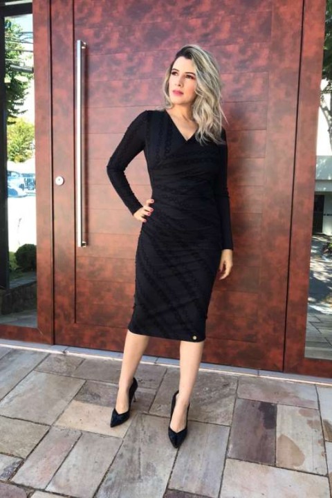 Vestido Tubinho Sarah - Preto Vestido Tubinho Sarah - Preto